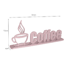 Palavra Decorativa Adorno Coffee Em Mdf Rose - Wp Connect