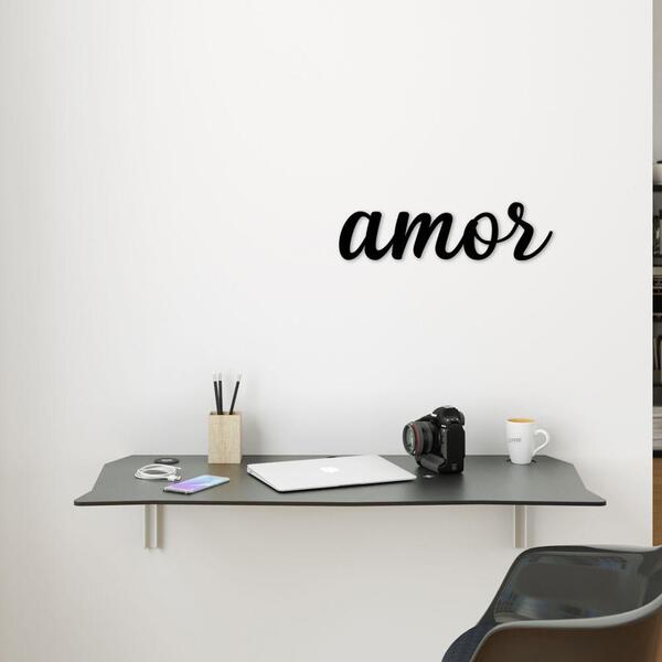 Palavra Decorativa De Parede Em Mdf Amor Preto
