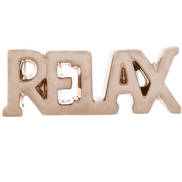 Palavra Decorativa Em Ceramica Relax Lyor