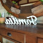 Palavra Decorativa Família 40cm Em Mdf Laqueado Branco 15mm B