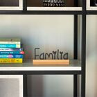 Palavra Decorativa Família Coração Em Aço Com Base De Madeira