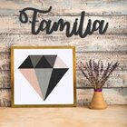 Palavra Decorativa Família Lettering Para Parede - Laqueado 6