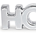 Palavra Decorativa Home Em Ceramica Prata Mart 12156