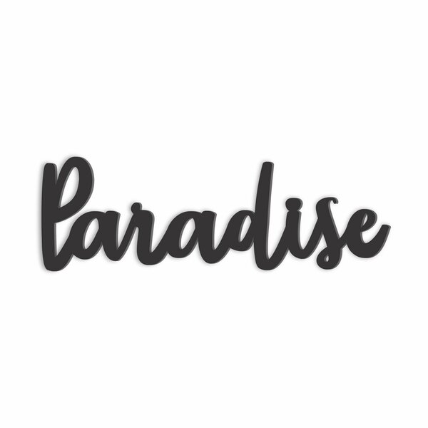 Palavra Decorativa Paradise Lettering Para Parede - Laqueado