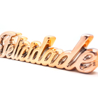 Palavra Felicidade Cerâmica Decorativa Enfeite Sala Rosé