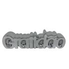 Palavra Gratidão 3d De Cerâmica Na Cor Prata