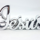 Palavra Jesus Prata De Mesa Decorativa Enfeite Detalhado 12x6