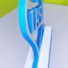 Palavra Pai Em Mdf Decorativo/coração 15mm Branco 27x25