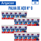 Palha De Aço Número 0 Argacon Profissional Kit 20 Unidades