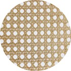 Palha Indiana Sextavada Sintética Mel 50cm - Por Metro