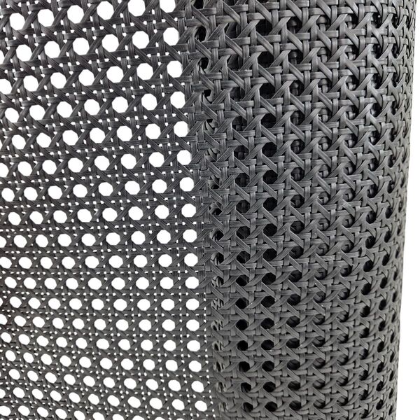 Palha Indiana Sextavada Sintética Preta 50cm - Por Metro