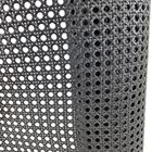 Palha Indiana Sextavada Sintética Preta Tela 50cm X 5metros