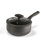 Panela 16cm Indução Cerâmica Antiaderente Marrom