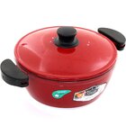 Panela 24cm Vermelho Resistente Gulê Em Alumínio 2,5 Litros