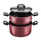 Panela A Vapor Cozivapor 3 Em 1 Antiaderente 3 2 L Cereja Mta