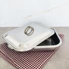 Panela Aço Inox Grande 8,5l Tampa De Vidro Baixa 32 Zanella