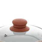 Panela Alumínio Cabo Silicone Tampa Vidro Rosé 36,5cmx20cm