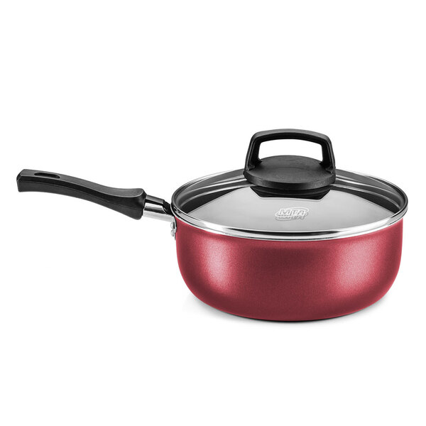 Panela Antiaderente Com Tampa 16 Cm Cereja Mta 8946