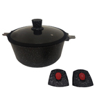 Panela Antiaderente De Pó De Mármore Com Cabo Removível Cazar