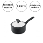 Panela Antiaderente Indução C/ Tampa 2,5l 20x9cm Hercules