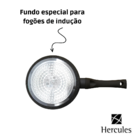 Panela Antiaderente Indução C/ Tampa 2,5l 20x9cm Hercules