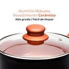 Panela Antiaderente Vegas Preto Revestimento Cerâmico 18cm -