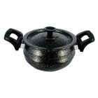 Panela Bojuda Alumínio Fundido Craqueada Alça Baquelite Preta