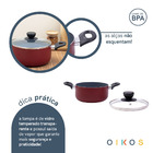 Panela Caçarola Antiaderente De Alumínio Com Tampa De Vidro 2