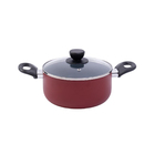 Panela Caçarola Antiaderente De Alumínio Com Tampa De Vidro 2