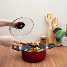 Panela Caçarola Antiaderente De Alumínio Com Tampa De Vidro 2