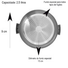 Panela Caçarola Com Tampa Indução 2,5l 20x9 Cm Hércules