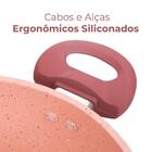 Panela Caçarola De Indução Viena Vinho Revestimento Cerâmica