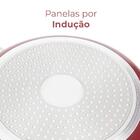 Panela Caçarola De Indução Viena Vinho Revestimento Cerâmica
