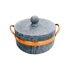 Panela Caçarola De Pedra Sabão Com Alça De Cobre 800ml