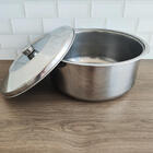 Panela Caçarola Em Aço Inox 10l Com Tampa E Alça Zanella