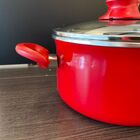 Panela Caçarola Em Aço Tampa De Vidro 3,5l 22cm Forma Inox Ve