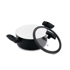 Panela Caçarola Indução Antiaderente 22 Cm Preta 3l-hércules