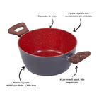 Panela Caçarola Nano Cerâmica Antiaderente Tampa V 22cm 2 7l