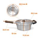 Panela Caçarola Para Preparar Arroz Nº 26 De Alumínio E Cabo