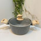 Panela Com Tampa Indução Antiaderente 20cm 2,4l Cinza Dolce H