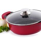 Panela De Alumínio E Aço Inoxidável Com Tampa De Vidro 3.5l