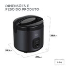 Panela De Arroz Elétrica 5l Preta Midea Pae50p1 - 127v