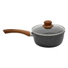 Panela De Indução Viena Cinza Antiaderente Em Cerâmica 16cm -