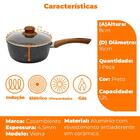 Panela De Indução Viena Cinza Antiaderente Em Cerâmica 16cm -