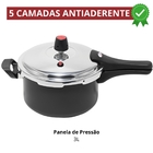 Panela De Pressão 3 Litros Antiaderente Fechamento Externo +