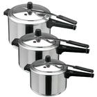 Panela De Pressão 3 Peças 10, 7 E 4,5 Litros Polida