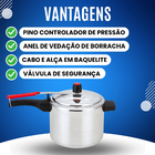 Panela De Pressão 4,5 Litros Polida Com Válvula De Segurança