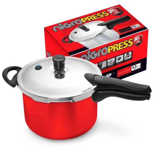 Panela De Pressão 4,5 Litros Vermelho Press Nigro