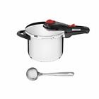 Panela De Pressão 6l Aço Inox Solar + Concha Inox Extrata - T