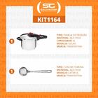 Panela De Pressão 6l Aço Inox Solar + Concha Inox Extrata - T